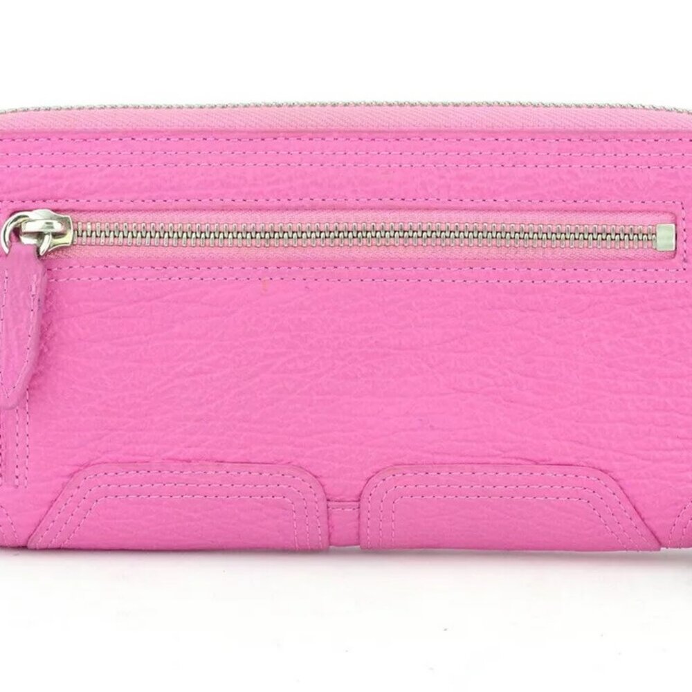3.1 Phillip LIM Long Wallet Zip Pink Leather Authentic Used